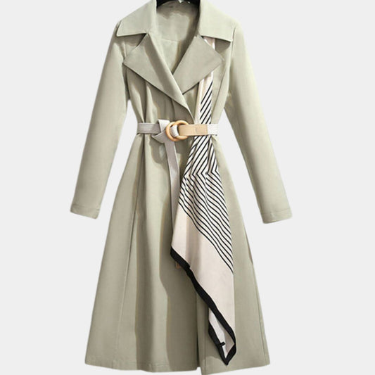 Clarice | Abrigo Trench Clásico Midi con Cinturón