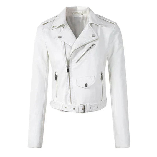 Juliet | Chaqueta Biker Corta con Cinturón