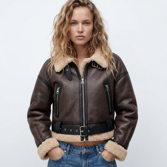 Verena | Chaqueta Bomber Aviador Cropped