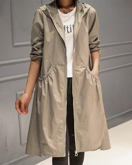 Cornelia | Abrigo Trench Largo con Capucha