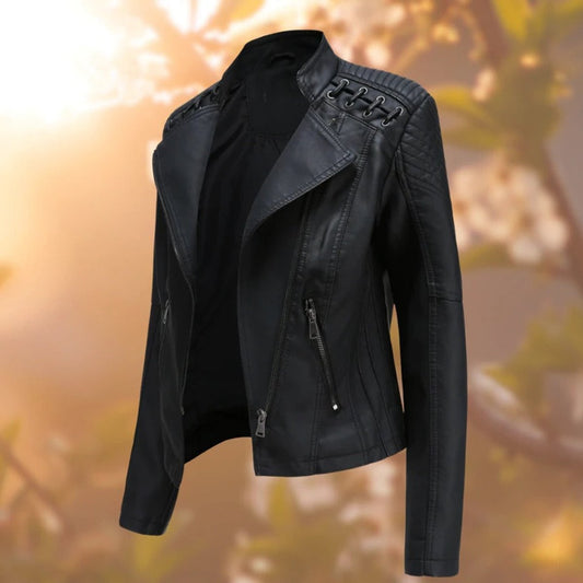 Ruby | Chaqueta Motera con Cremallera Estilo Biker