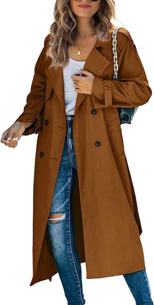 Camilla | Abrigo Trench Largo con Cinturón