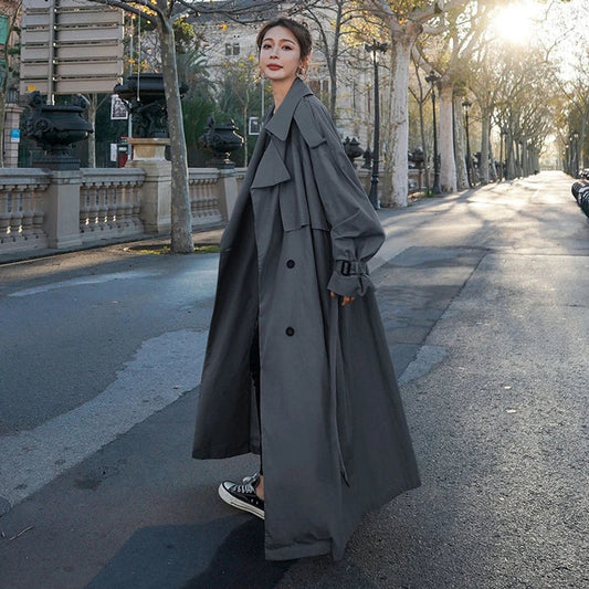 Edith | Abrigo Trench Largo Oversize Cruzado