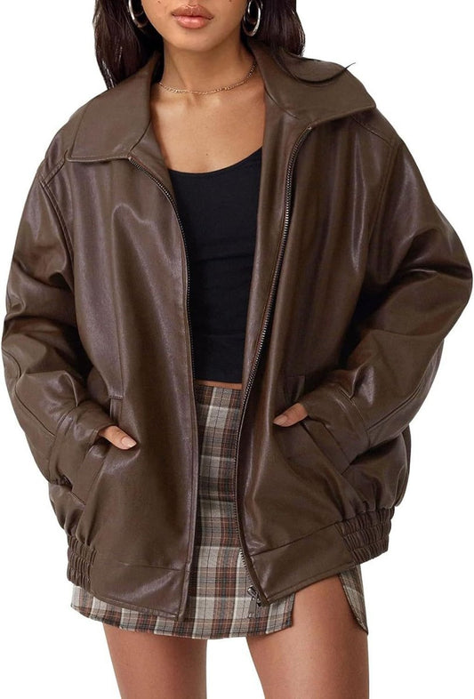 Joanne | Cazadora Bomber Oversize con Cremallera