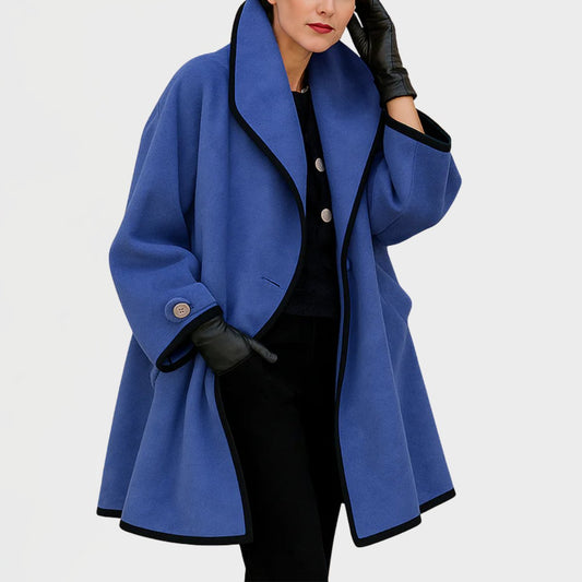 GABRIELA - Abrigo Oversize con Ribetes a Contraste