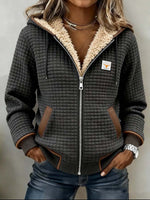 Bridgette | Chaqueta Acogedora Texturizada con Capucha y Cremallera