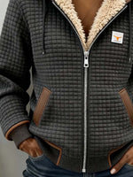 Bridgette | Chaqueta Acogedora Texturizada con Capucha y Cremallera