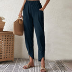 Essari - Pantalones con dobladillo deshilachado